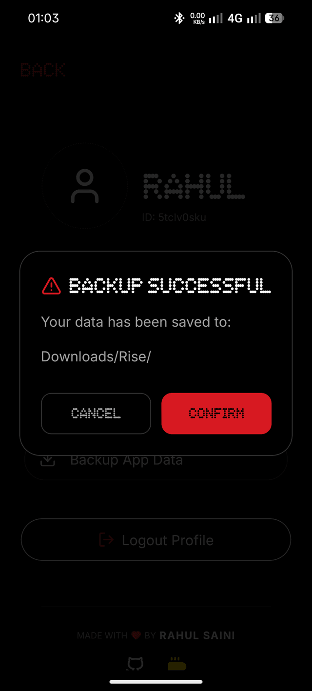Login Backup
